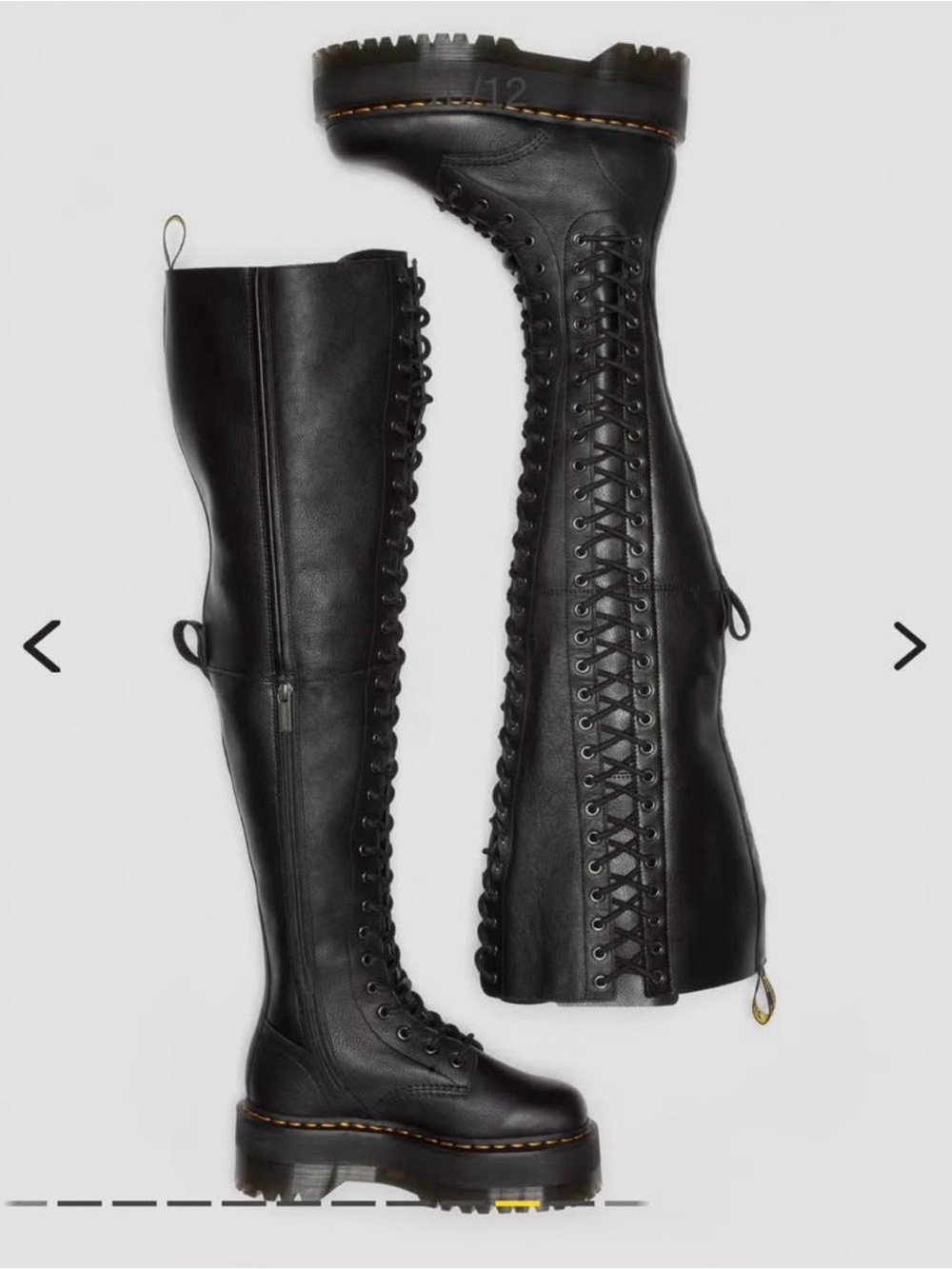 Dr. Martens Black Lace-Up Over-the-Knee Combat Boots azreya 7